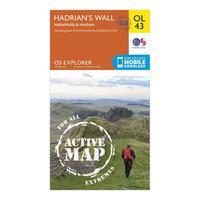 ordnance survey explorer active ol 43 hadrians wall map orange