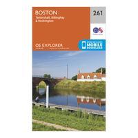 ordnance survey explorer 261 boston map with digital version orange