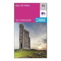 Ordnance Survey Landranger 95 Isle of Man Map With Digital Version, Orange