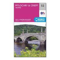 Ordnance Survey Landranger 52 Pitlochry & Crieff Map With Digital Version, Orange