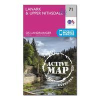 Ordnance Survey Landranger Active 71 Lanark & Upper Nithsdale Map With Digital Version, Orange
