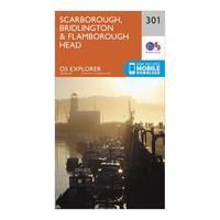 Ordnance Survey Explorer 301 Scarborough, Bridlington & Flamborough Head Map With Digital Version, Orange