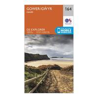 Ordnance Survey Explorer 164 Gower & Llanelli Map With Digital Version, Orange