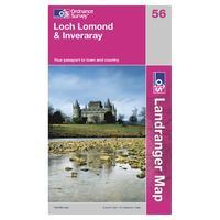 ordnance survey os landranger 56 loch lomond inveraray map assorted