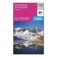 Ordnance Survey Landranger 115 Snowdon & Caernarfon Map With Digital Version, Orange