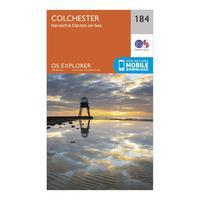 Ordnance Survey Explorer 184 Colchester, Harwich & Clacton-on-Sea Map With Digital Version, Orange