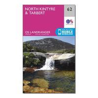 Ordnance Survey Landranger 62 North Kintyre & Tarbert Map With Digital Version, Orange