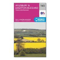 Ordnance Survey Landranger 165 Aylesbury, Leighton Buzzard, Thame & Berkhamstead Map With Digital Version, Orange