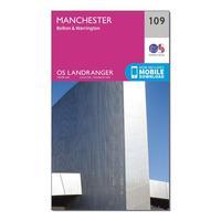 ordnance survey landranger 109 manchester bolton warrington map with d ...