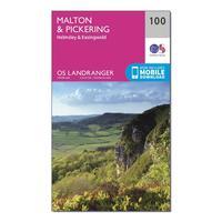 Ordnance Survey Landranger 100 Malton & Pickering, Helmsley & Easingwold Map With Digital Version, Orange