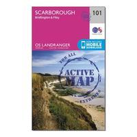 Ordnance Survey Landranger Active 101 Scarborough, Bridlington & Filey Map With Digital Version, Orange