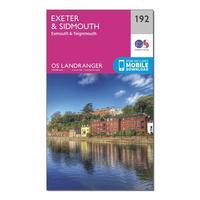 Ordnance Survey Landranger 192 Exeter & Sidmouth, Exmouth & Teignmouth Map With Digital Version, Orange