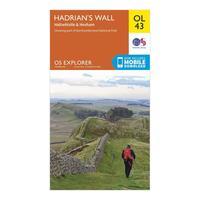 ordnance survey explorer ol 43 hadrians wall map orange