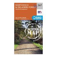 Ordnance Survey Explorer Active 267 Northwich & Delamere Forest Map With Digital Version, Orange