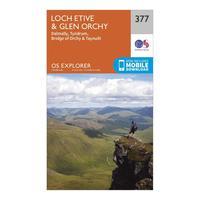 Ordnance Survey Explorer 377 Loch Etive & Glen Orchy Map With Digital Version, Orange