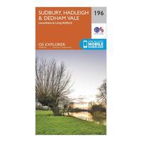 ordnance survey explorer 196 sudbury hadleigh dedham vale map with dig ...