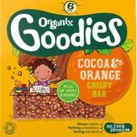 organix goodies crispy bars cocoaoran 6 x 18g