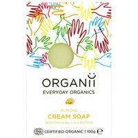 organii organic cream soap bar almond 100g