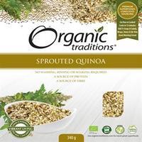 organic traditions sprouted quinoa 340g