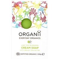 organii organic cream soap lime blossom 100g
