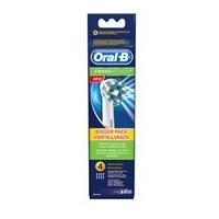 oral b cross action toothbrush head refills x4