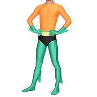 Orange and Green Spandex Lycra Super Hero Cosplay Zentai