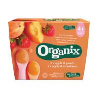 Organix Apple & Peach/Apple & Strawberry Fruit Double