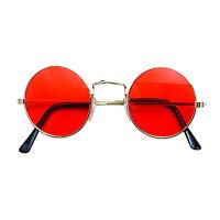 Orange Lennon Round Sunglasses