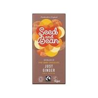 Organic Seed & Bean Fine Dark 58% Just Ginger (85g x 8)