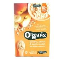 organix vegetarian organic banana peach apple muesli 200g