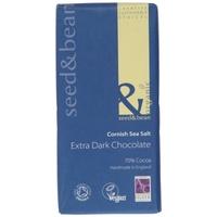 organic seed bean dark 70 chocolate bar cornish sea salt 85g x 8