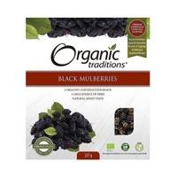 Organic Traditions Dried Black Mulberries 227g (1 x 227g)