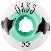 Orbs Poltergeists Solid Core Skateboard Wheels - White/Teal - 55mm