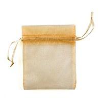 Organza Fabric Drawstring Bag -Large - White