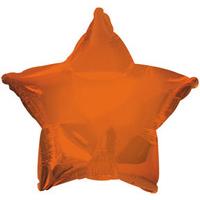 orange metallic star foil balloon