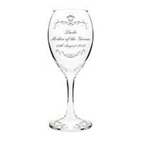 Ornate Swirl Wine Glass Personalised