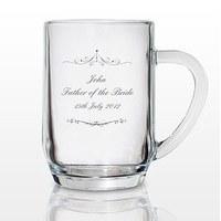 ornate swirl tankard glass personalised