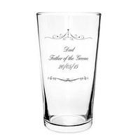 ornate swirl pilsner glass personalised