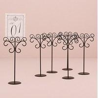 Ornamental Wire Table Number Holders Tall - Black