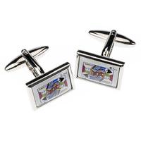 orchid designs cufflinks playing card