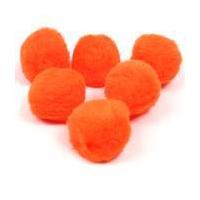 Orange Pompoms 5cm 6 Pack