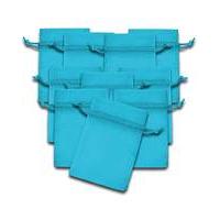 organza favor bags turquoise x 10