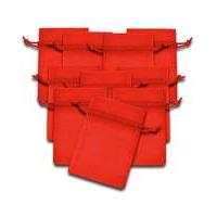 organza favor bags red x 10