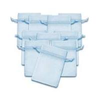 organza favor bags light blue x 10