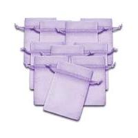 organza favor bags lavender x 10