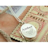 Ornate Personalised Oval Locket