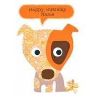 orange dog birthday card