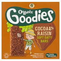 organix 12 month organic cocoa raisin cereal bars 6 pack