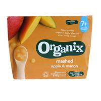 organix 7 month mashed apple mango textured fruit pot 4 pack