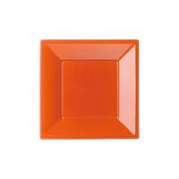 Orange 7in Square Plastic Party Plates